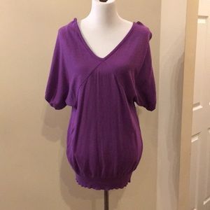Purple short sleeved sweater